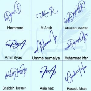 Mix Names Handwritten Signatures - Likhari Signature