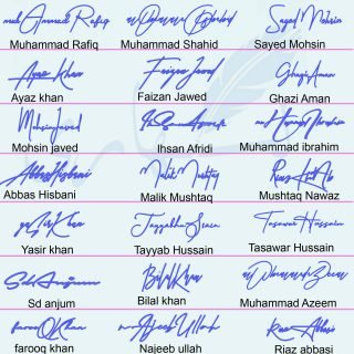 Handwritten 21 Name Signature pad - Likhari Signature